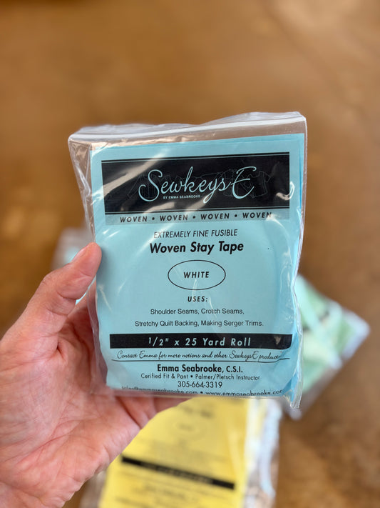 SewkeysE Woven Stay Tape – 1/2 Inch