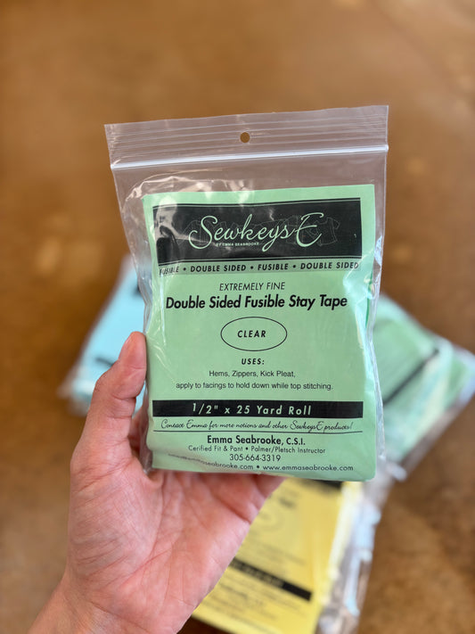 SewkeysE Extremely Fine Double Sided Fusible Stay Tape – 1/2 Inch