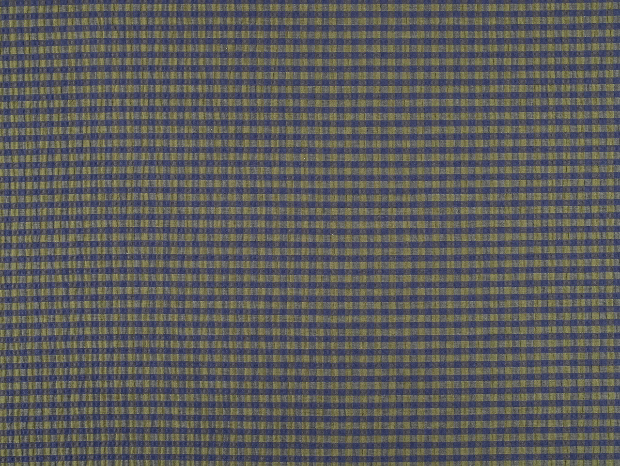 Gingham Seersucker - Green & Navy