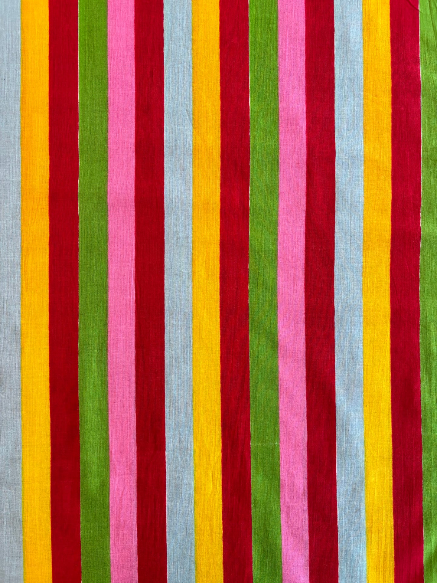 Indian Block Print - Rainbow Stripe