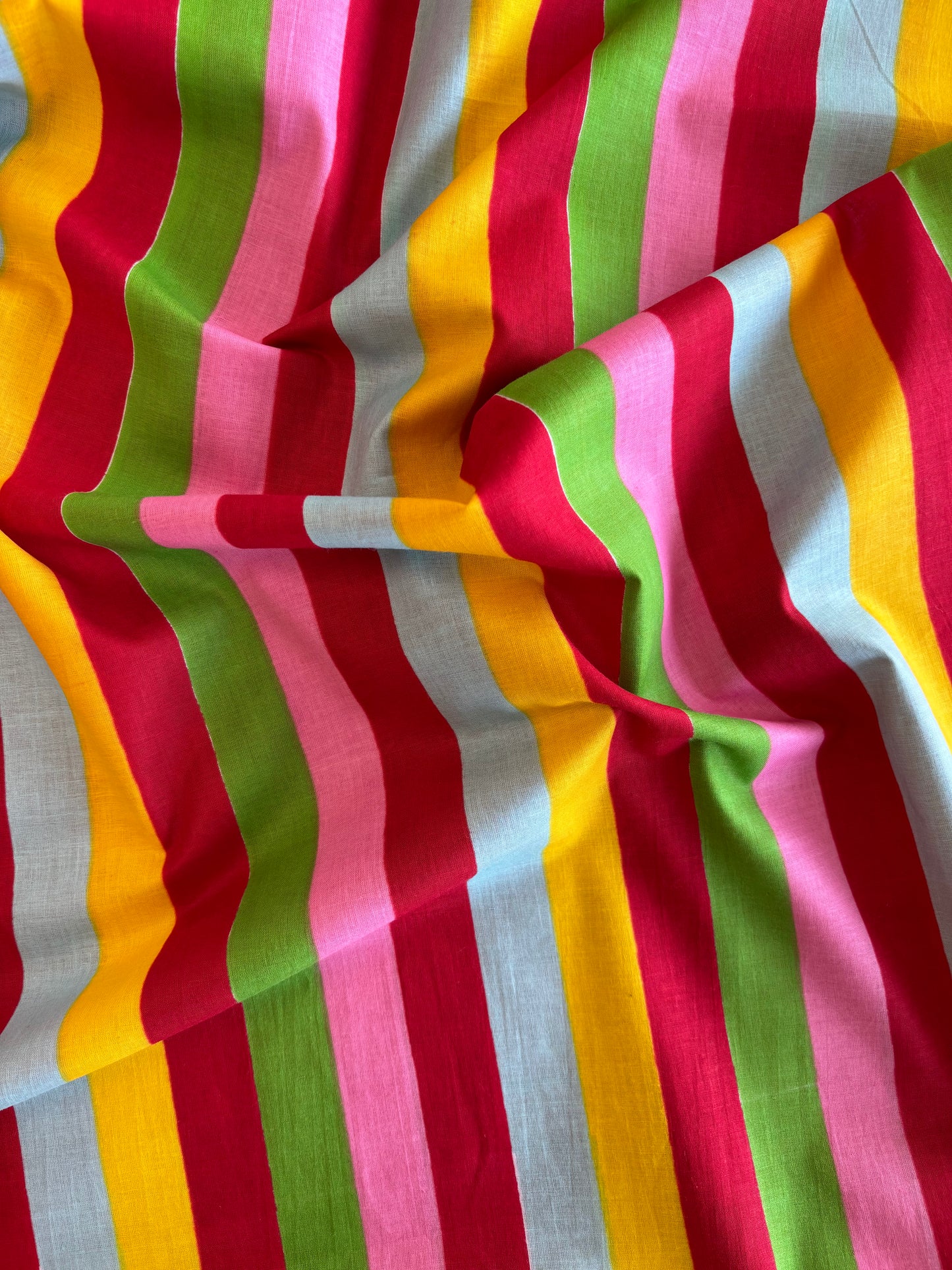 Indian Block Print - Rainbow Stripe