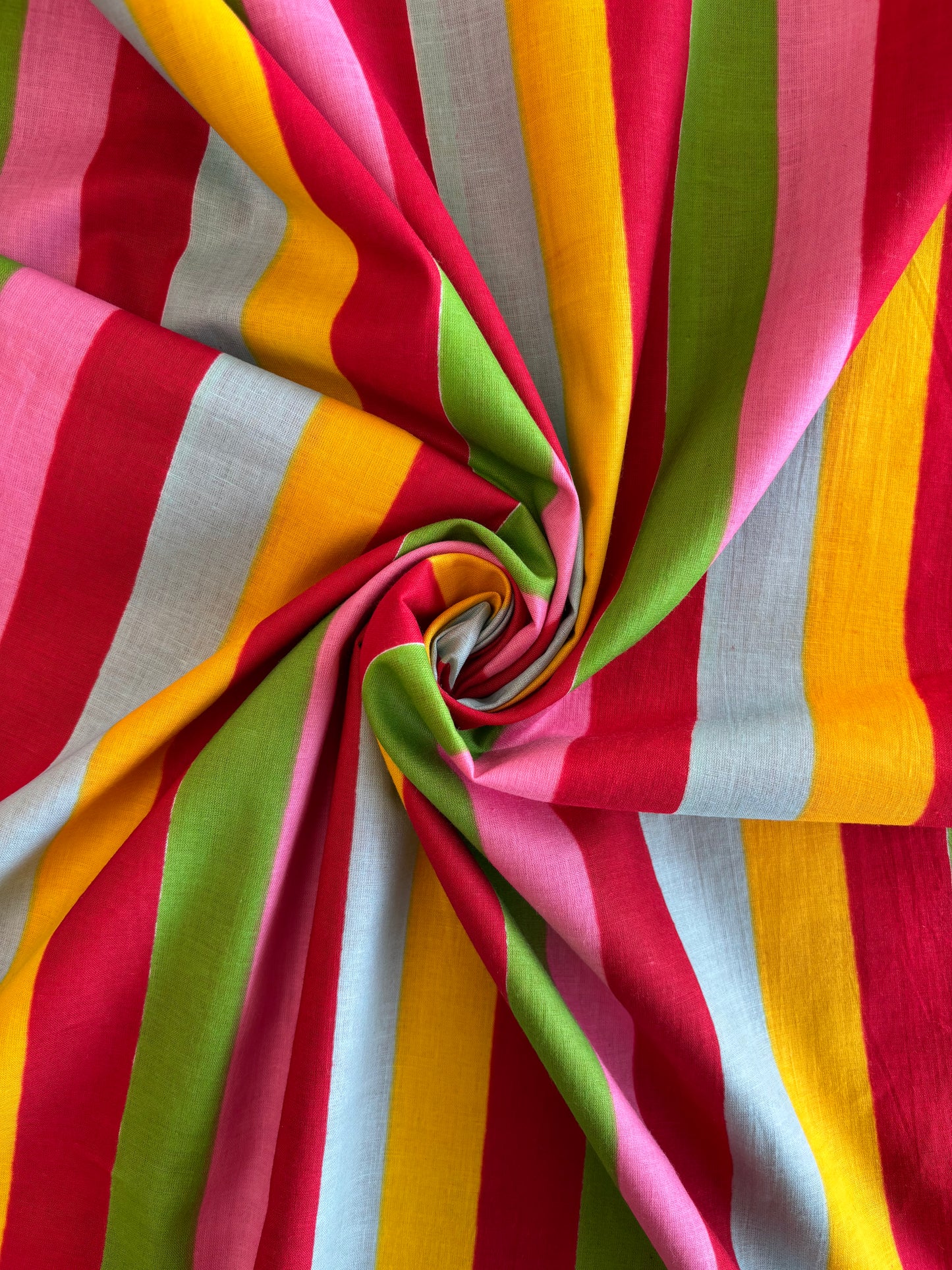 Indian Block Print - Rainbow Stripe