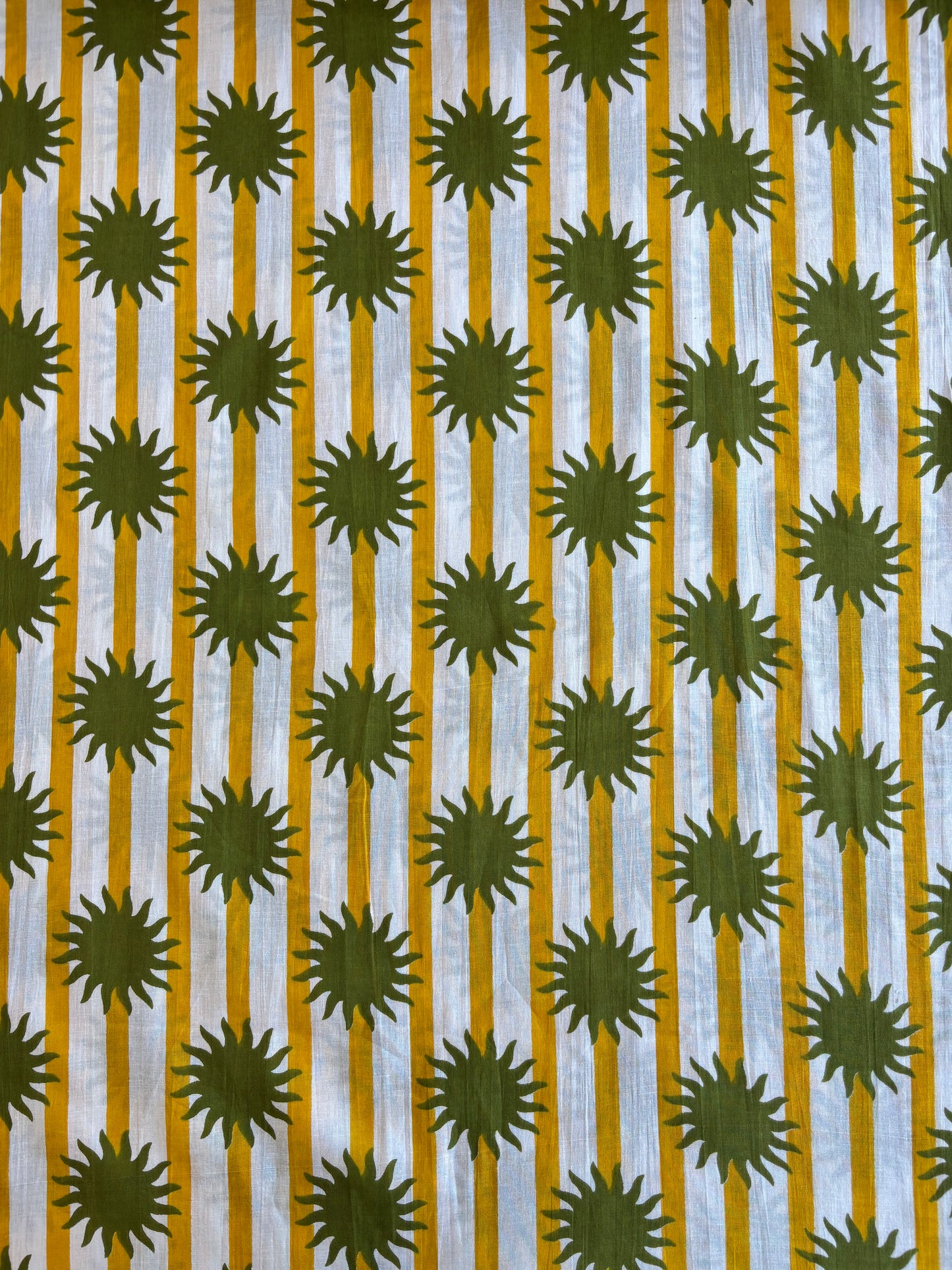 Indian Cotton Print - Solar Power (Green)