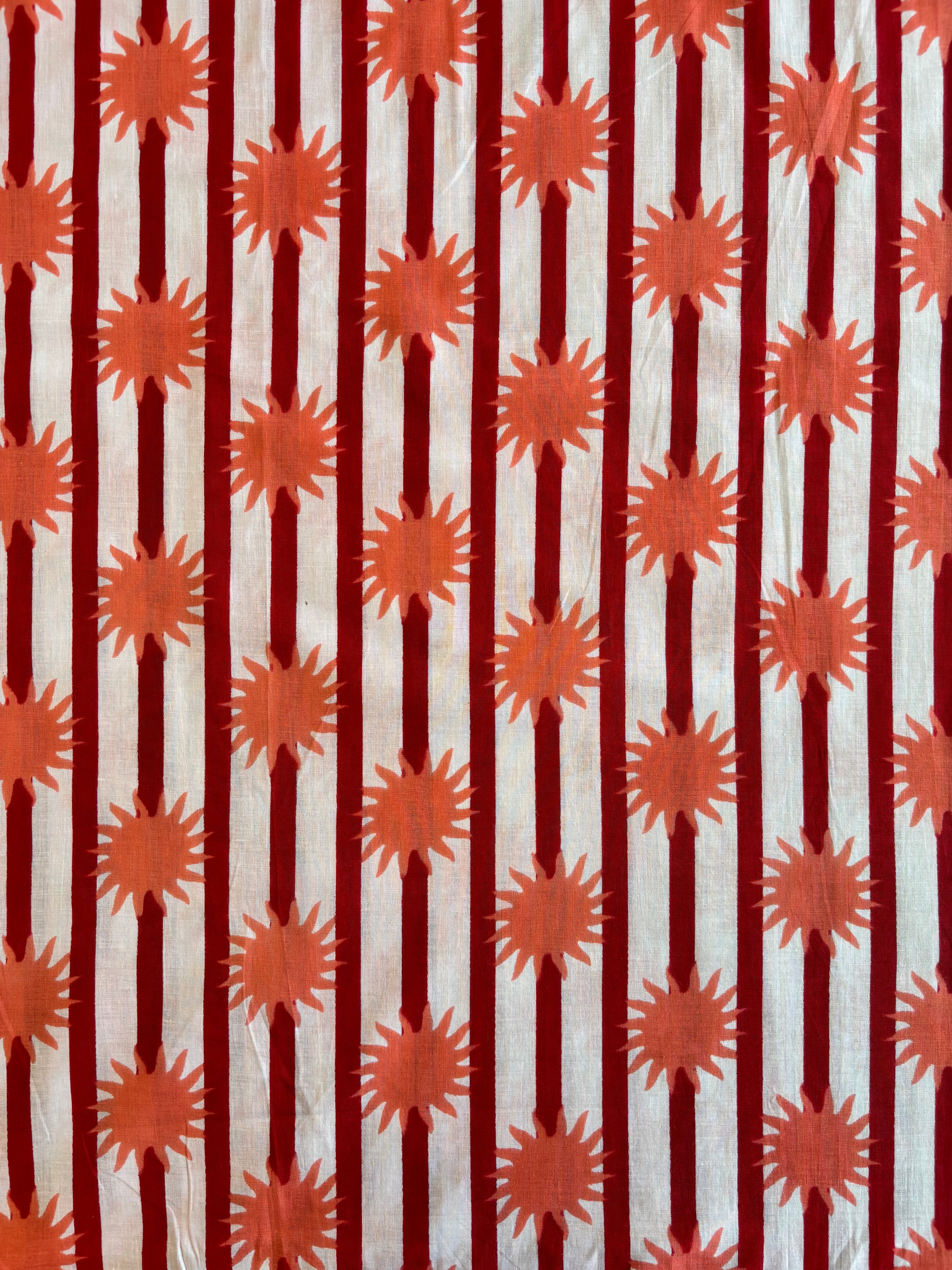 Indian Cotton Print - Solar Power (Peach)