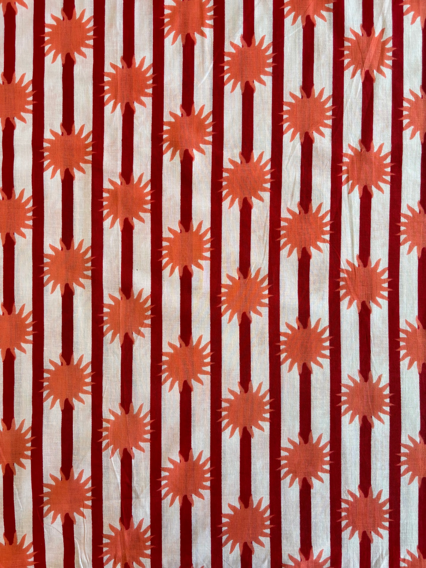 Indian Cotton Print - Solar Power (Peach)
