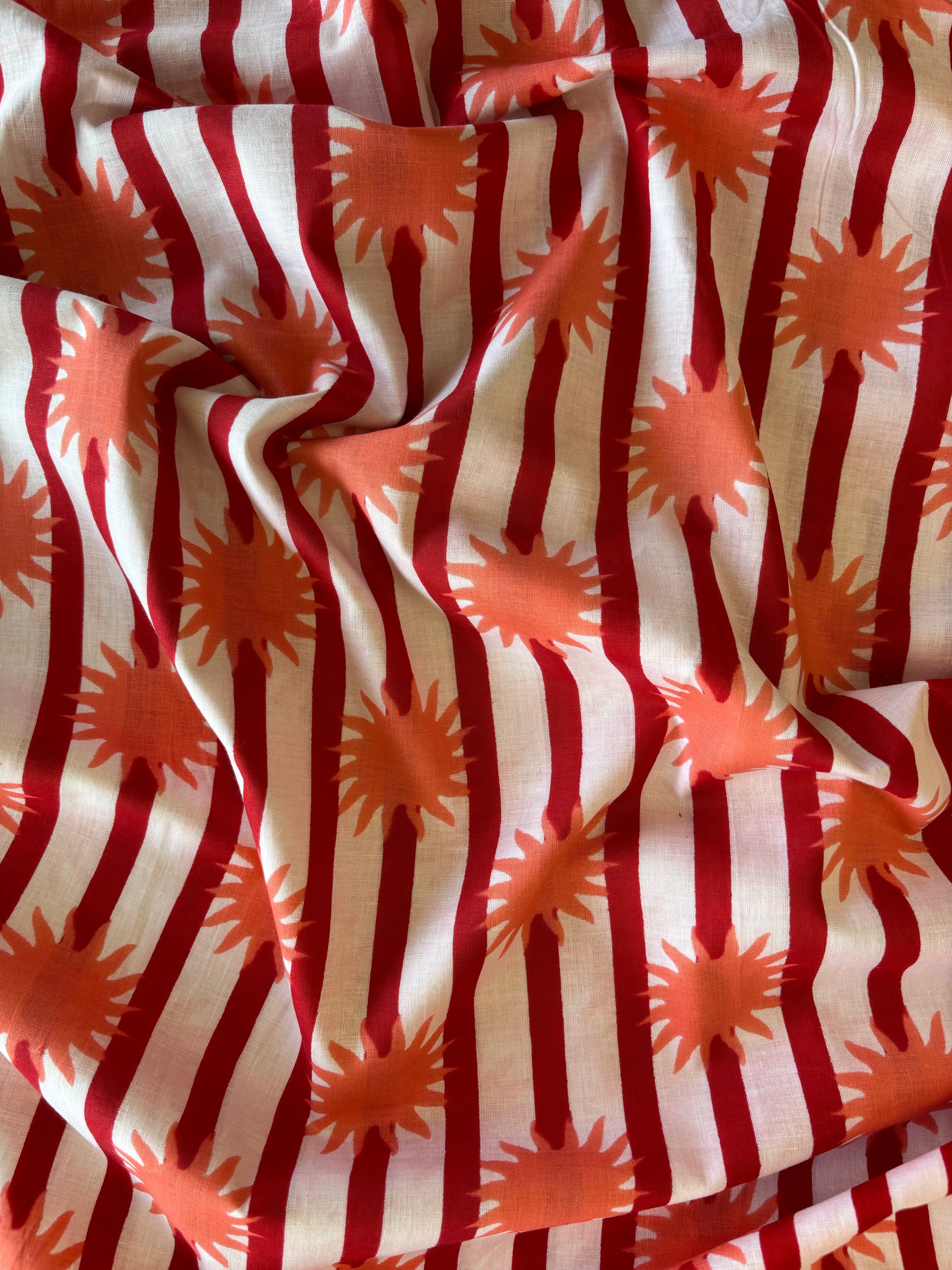 Indian Cotton Print - Solar Power (Peach)