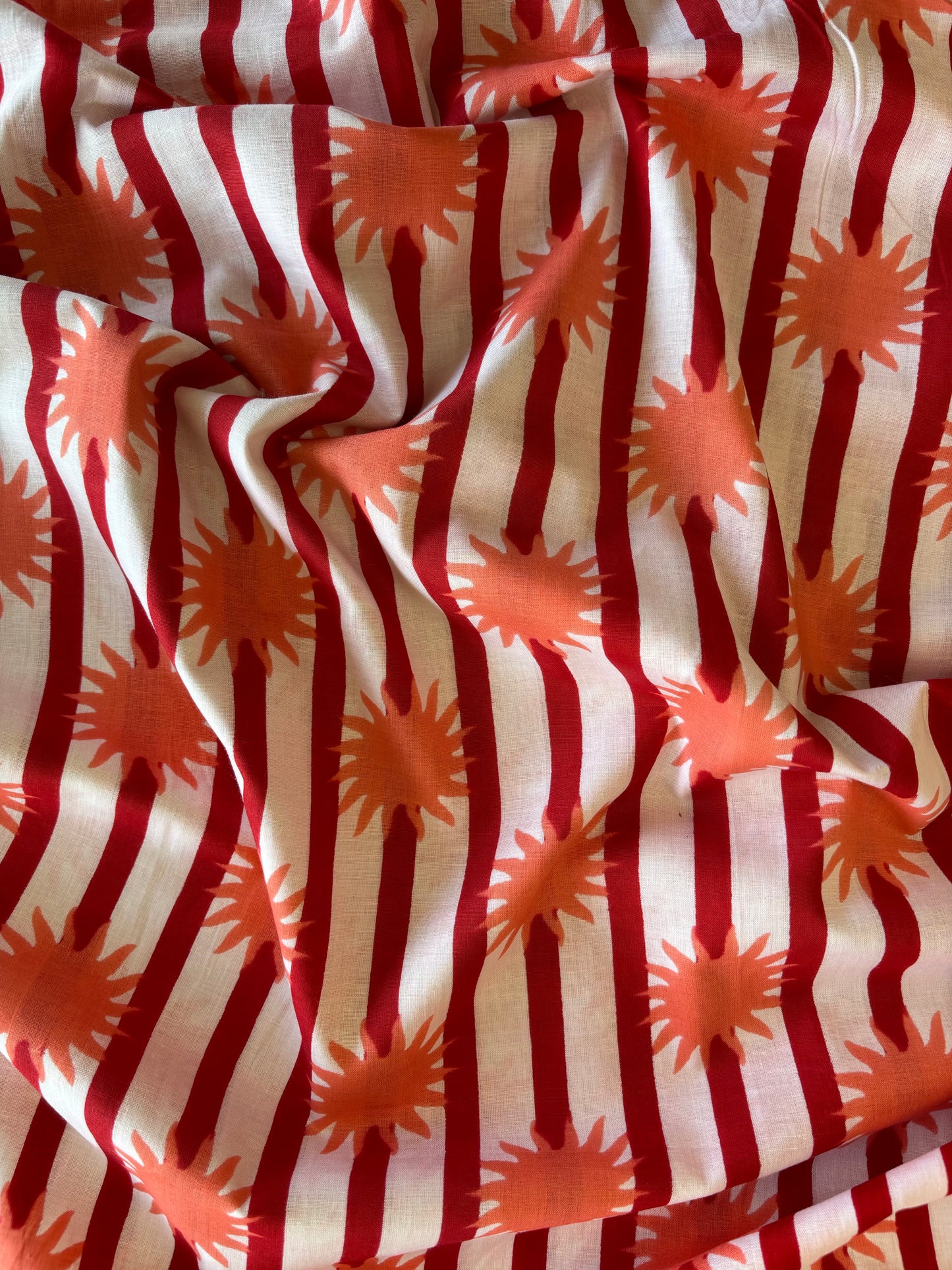 Indian Cotton Print - Solar Power (Peach)