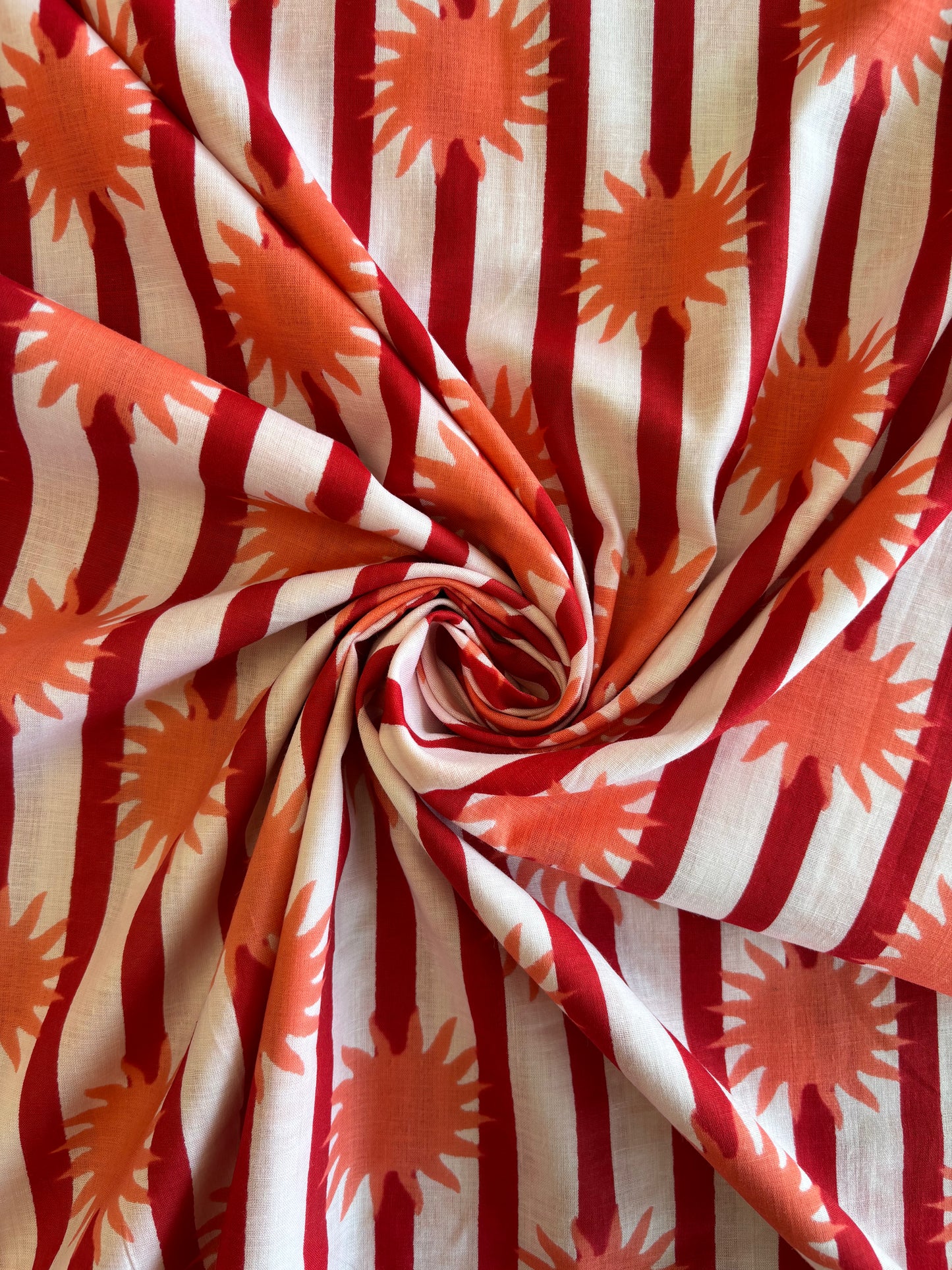Indian Cotton Print - Solar Power (Peach)