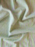 Handloom Cotton - Green & White Stripe