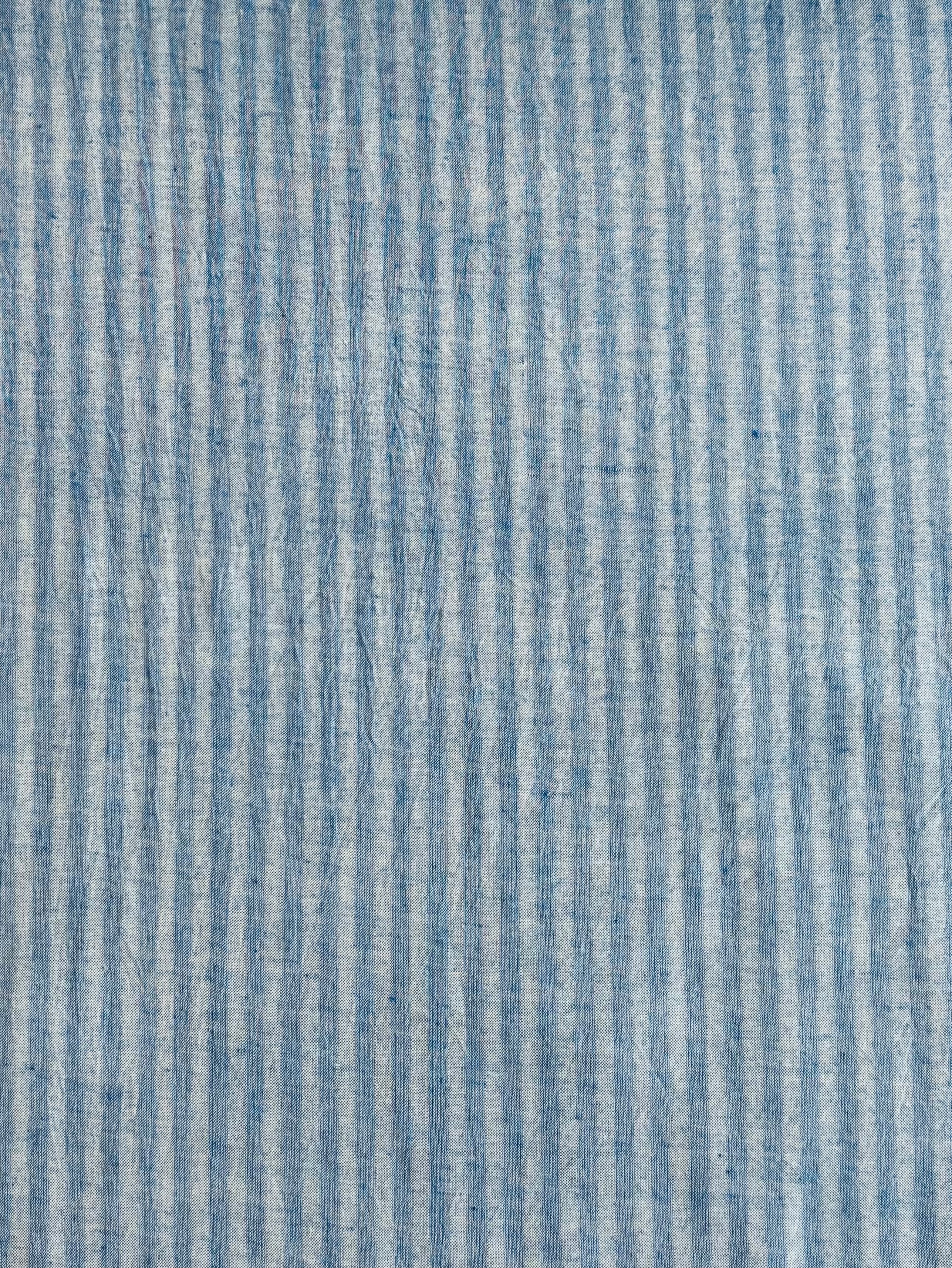 Handloom Cotton - Faded Blue Stripe
