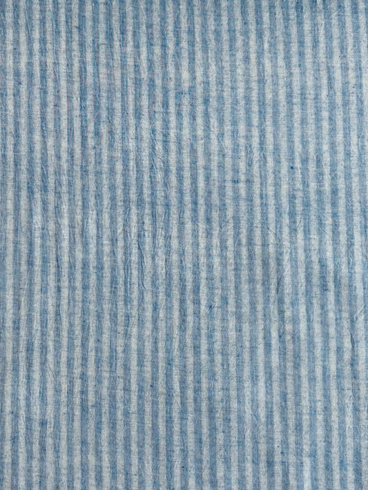 Handloom Cotton - Faded Blue Stripe
