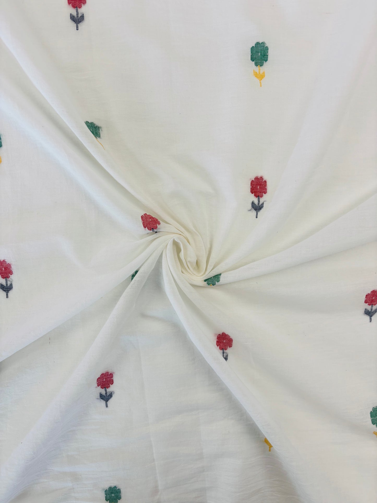 Jamdani Handloom Cotton - Dainty Flowers