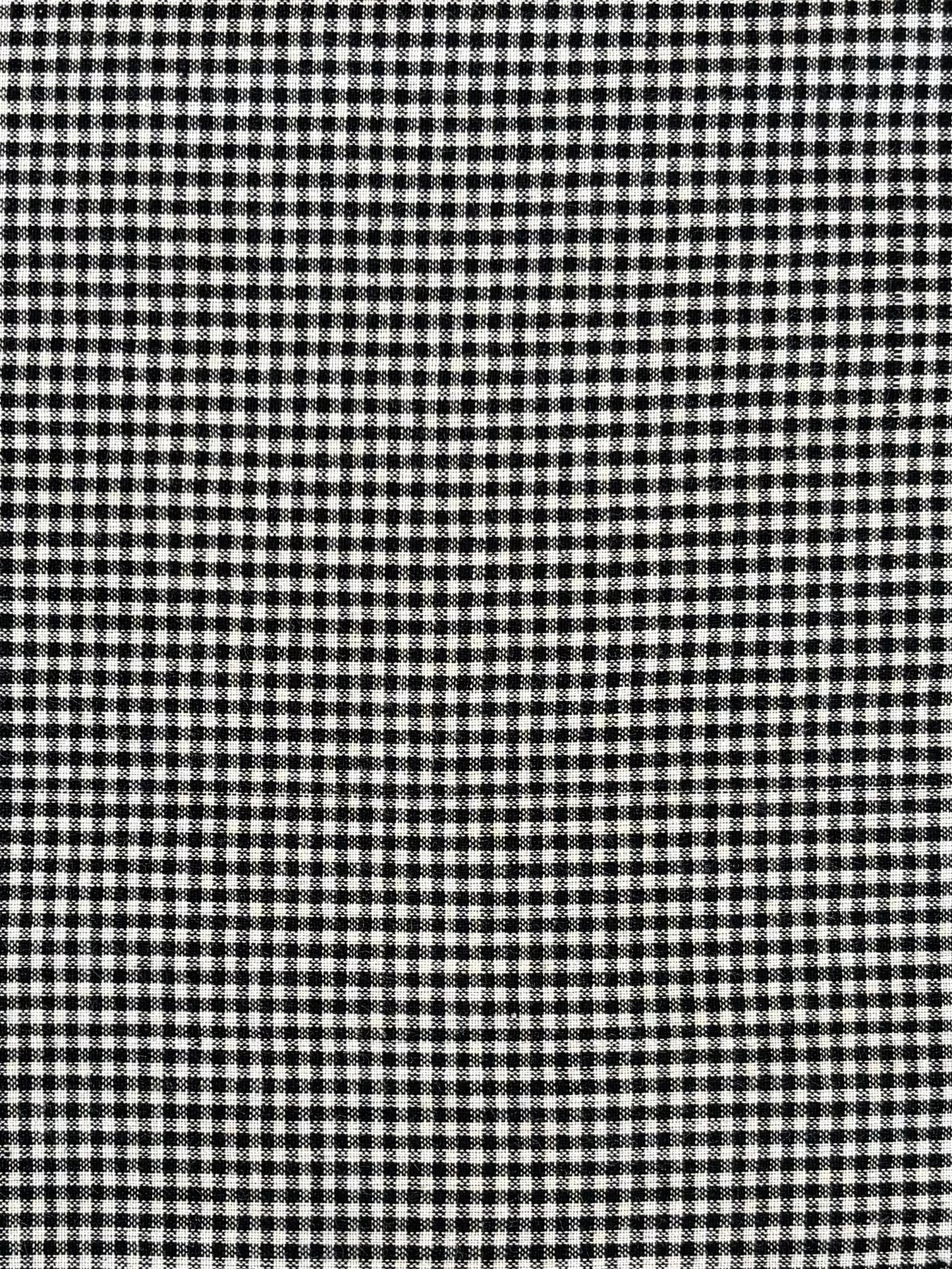 Handloom Cotton - Black & White Tiny Plaid