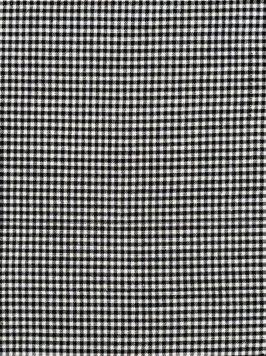 Handloom Cotton - Black & White Tiny Plaid