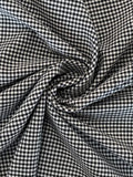 Handloom Cotton - Black & White Tiny Plaid