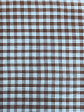 Handloom Cotton - Sky Blue & Chocolate Yarn Dyed Check