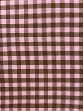 Handloom Cotton - Pink & Chocolate Yarn Dyed Check