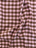 Handloom Cotton - Pink & Chocolate Yarn Dyed Check