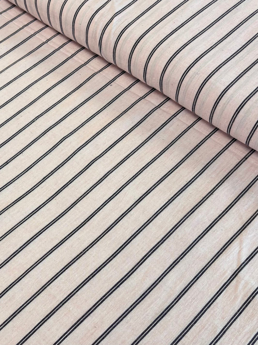 Handloom Cotton - Light Pink Stripe