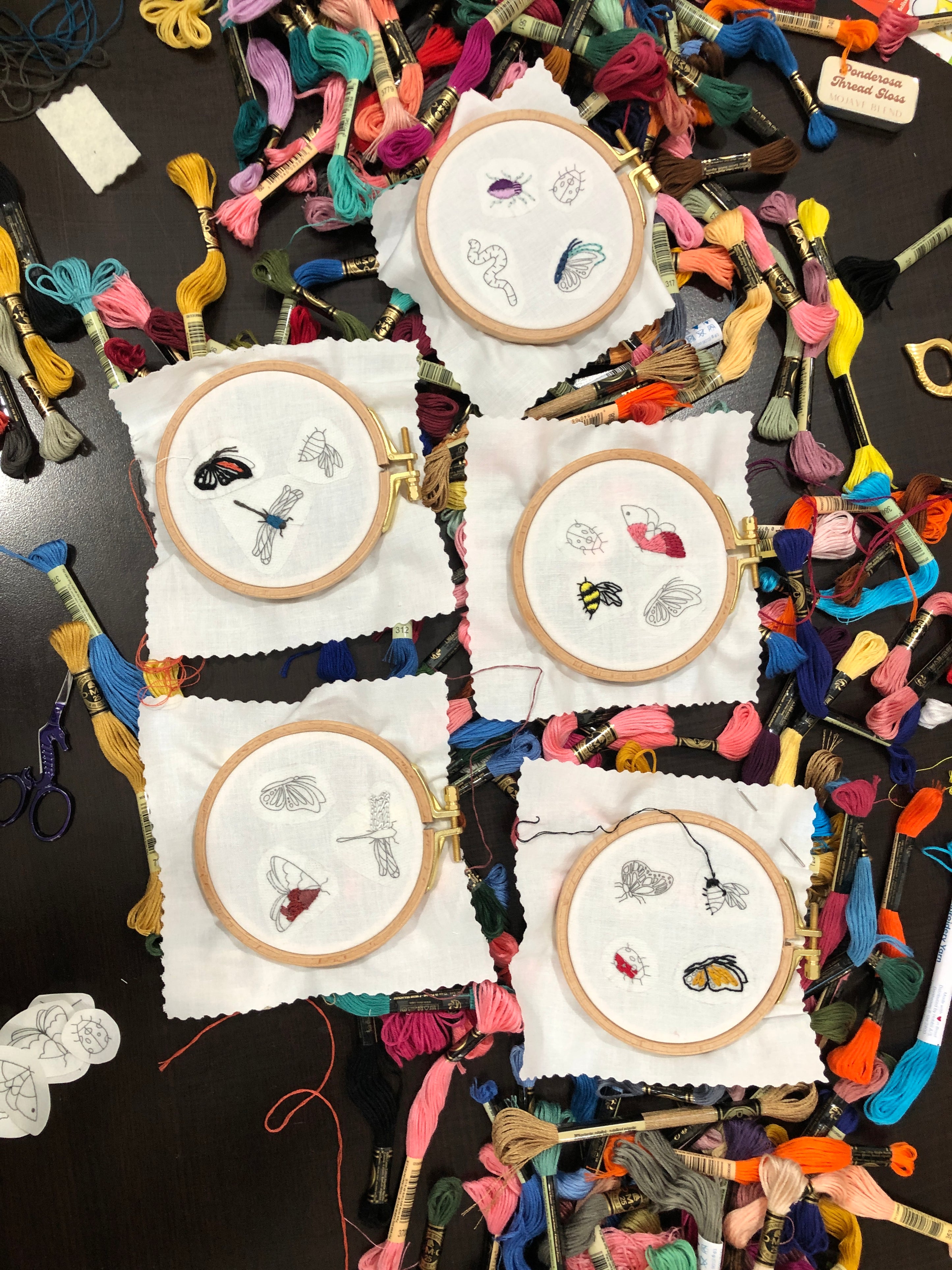 Stick and Stitch Embroidery Patterns - Bugs