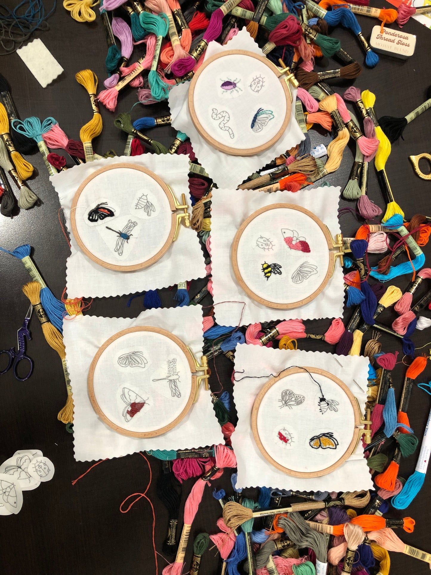 Stick and Stitch Embroidery Patterns - Bugs
