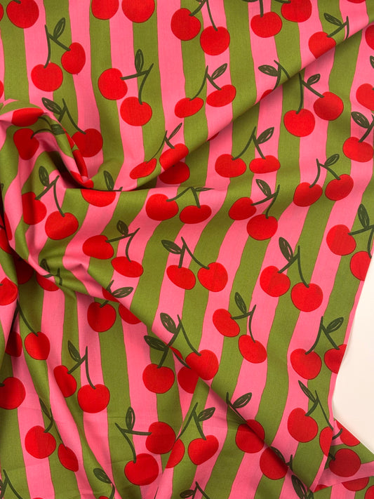 Poplin Cherry Stripe