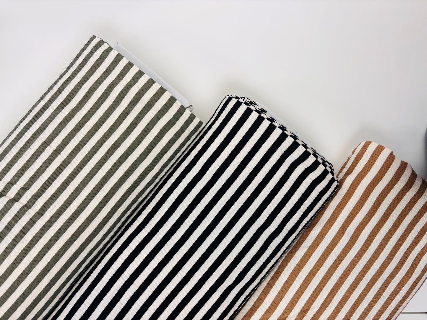 Yarn Dyed Stripe Rib - Cinnamon