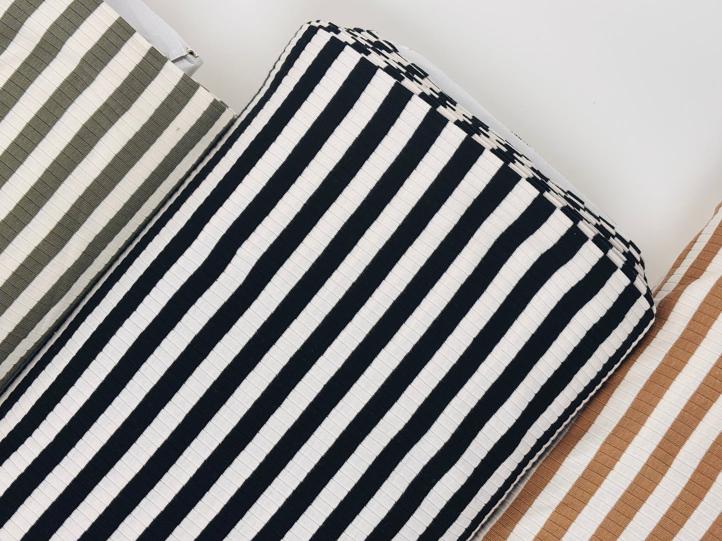 Yarn Dyed Stripe Rib - Cinnamon