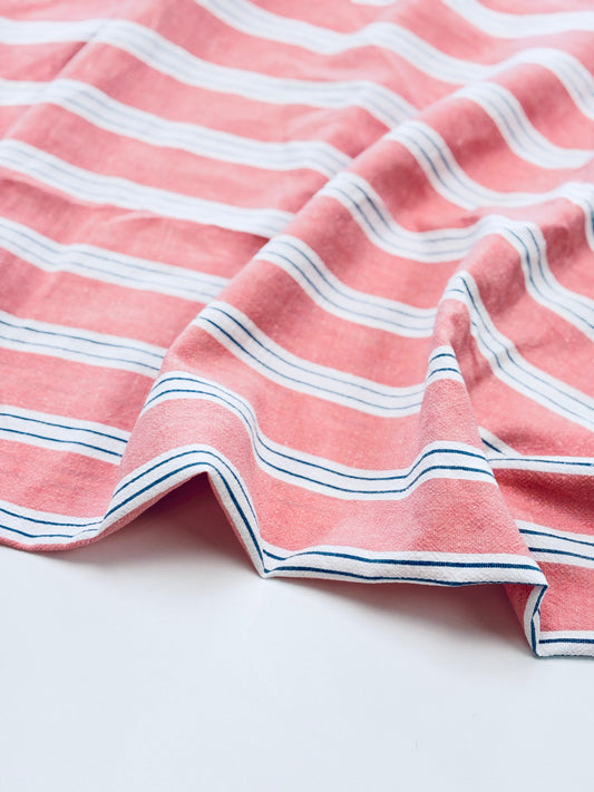 Fruit Stripe Linen Blend - Cotton Candy