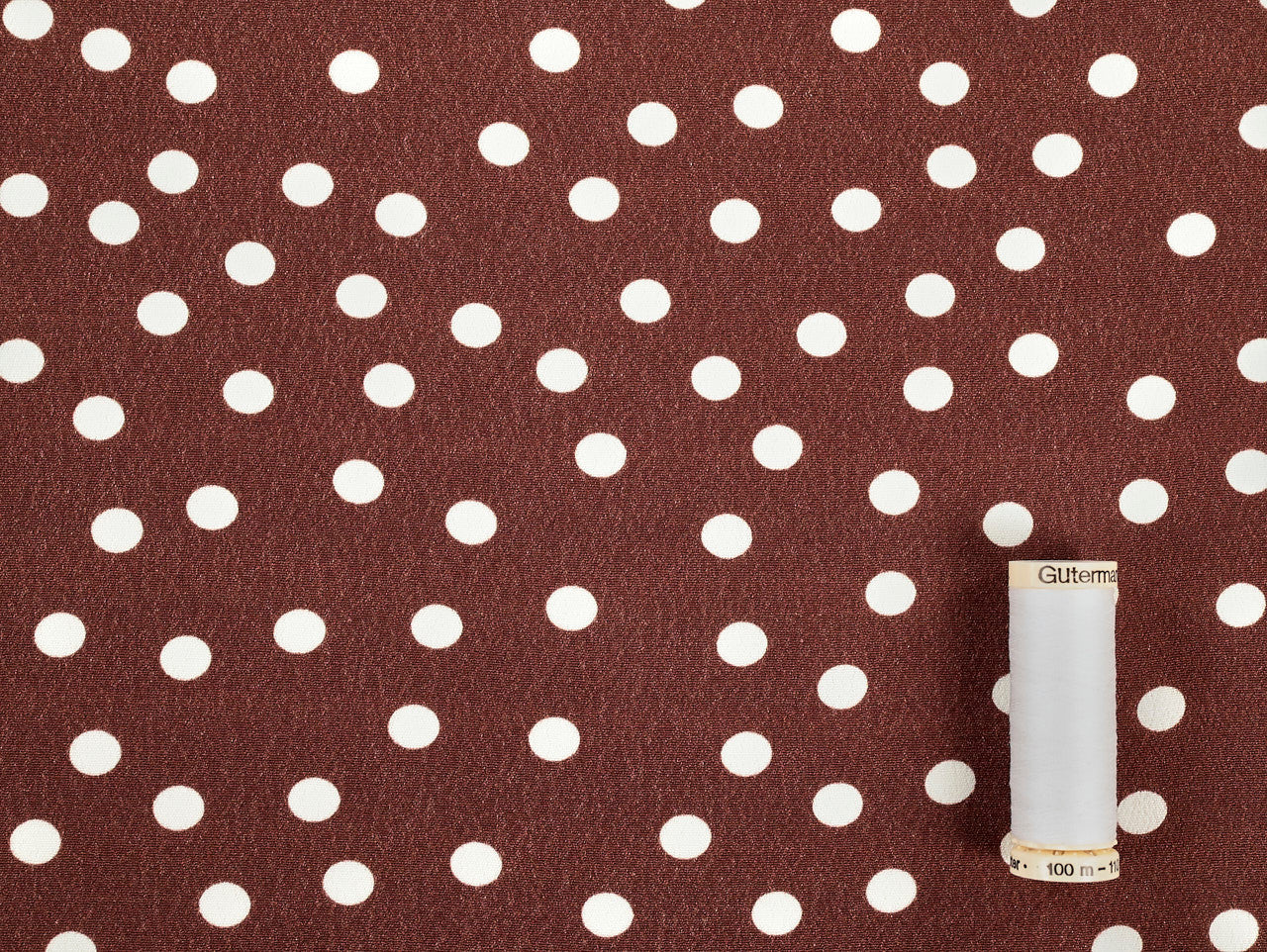 Vivian Spot Viscose Crepe - Mocha