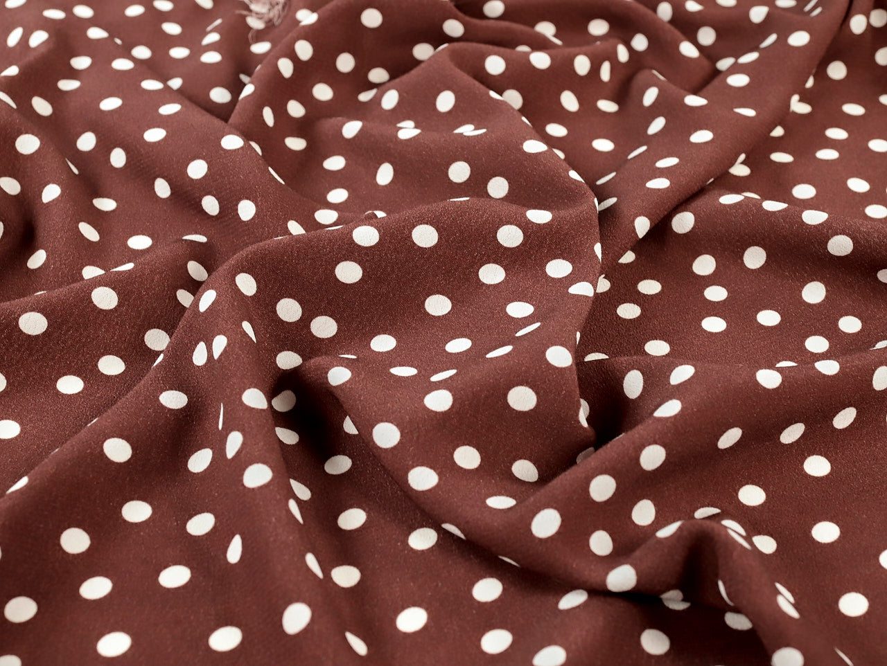 Vivian Spot Viscose Crepe - Mocha