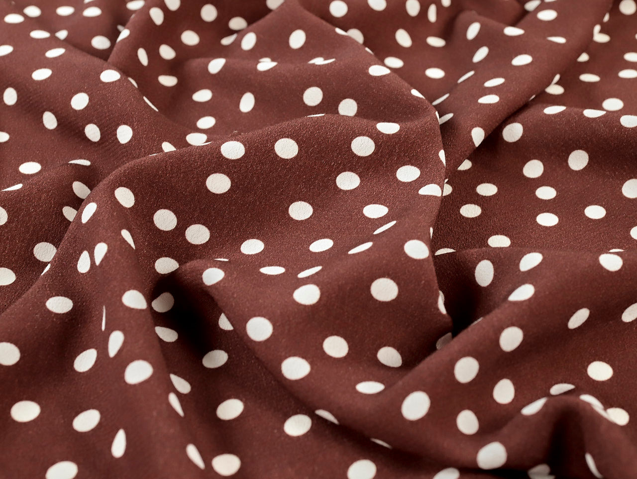 Vivian Spot Viscose Crepe - Mocha