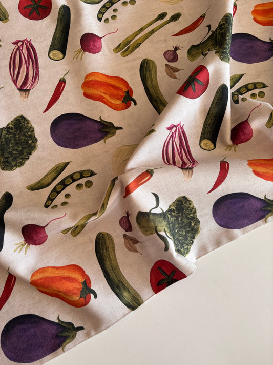 Vegetable Melange - Lightweight Canvas (Cream)