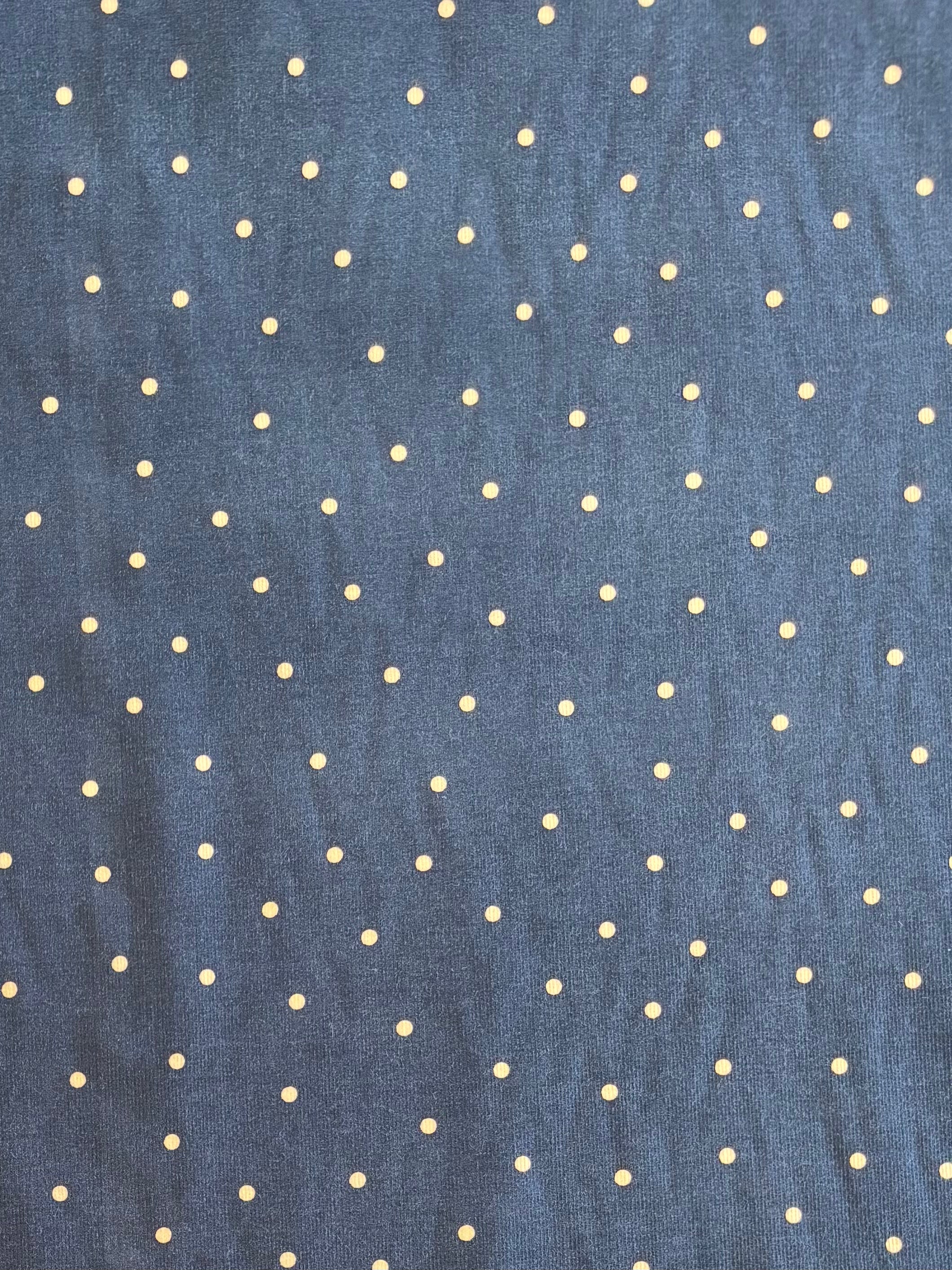 Kokka - Babywale Polka Dot Corduroy (Navy)