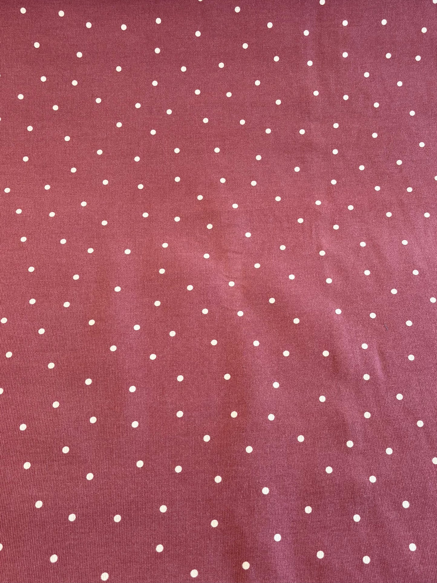 Kokka - Babywale Polka Dot Corduroy (Deep Red)