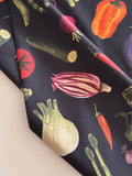Vegetable Melange - Lightweight Canvas (Black)