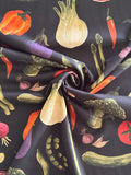 Vegetable Melange - Lightweight Canvas (Black)