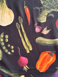 Vegetable Melange - Lightweight Canvas (Black)
