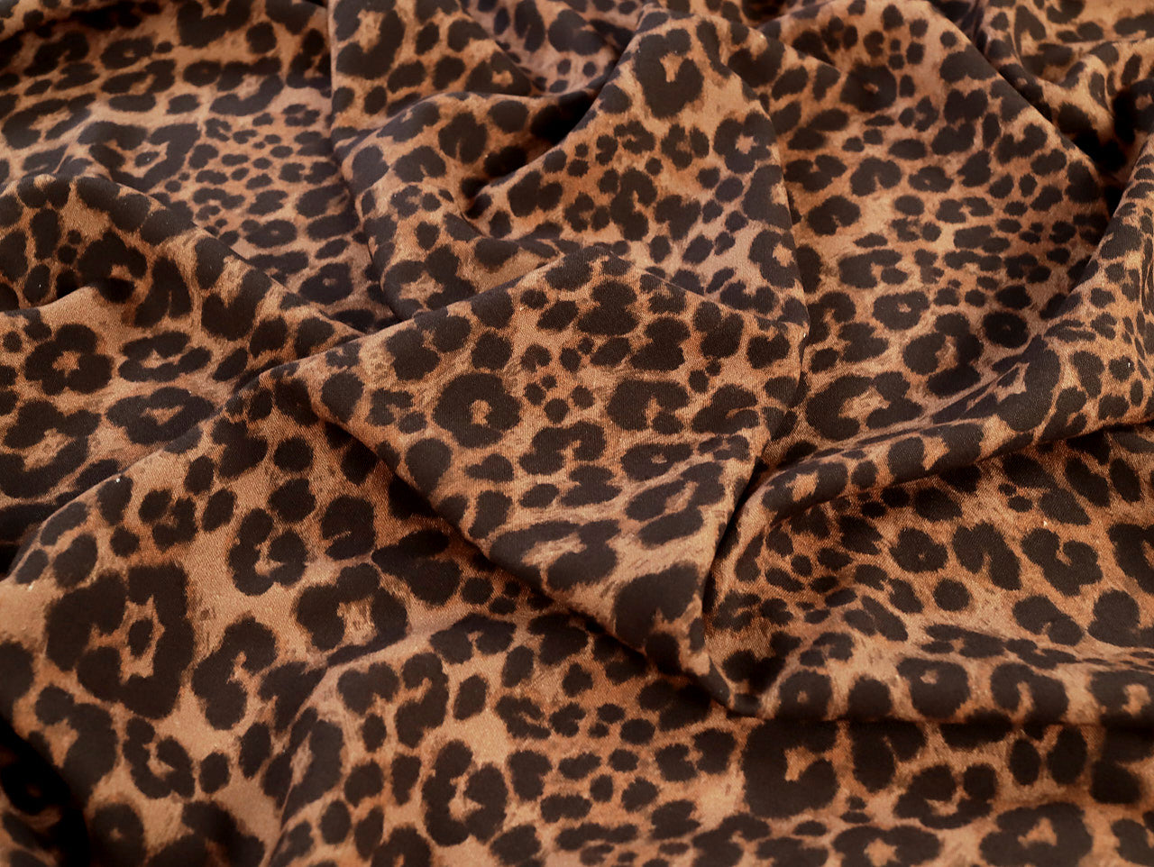 Ace Animal Print Viscose & Linen - Brown