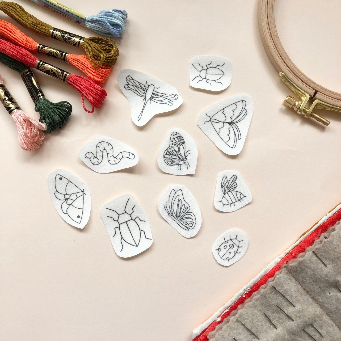Stick and Stitch Embroidery Patterns - Bugs