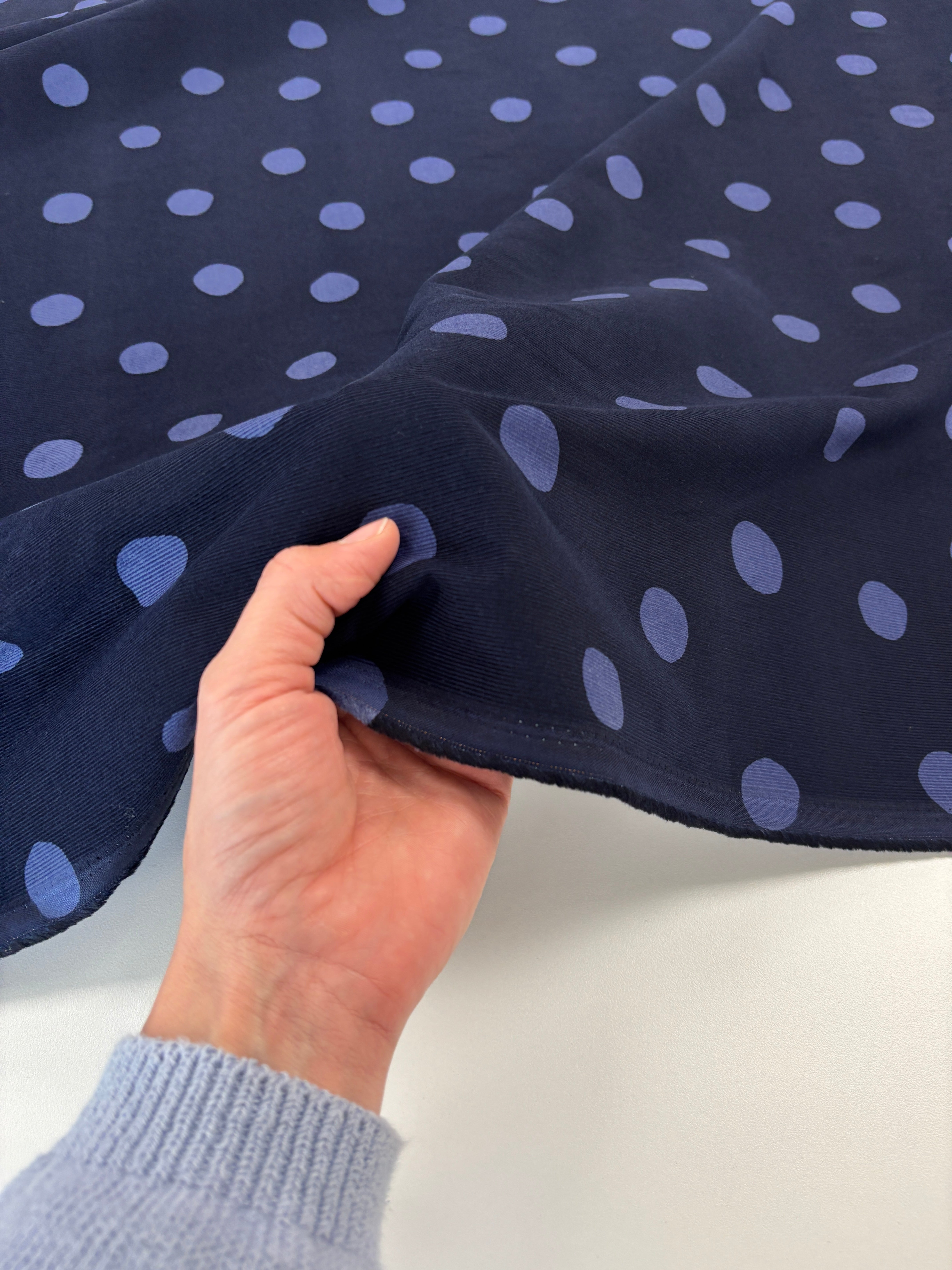 Babywale Polka Dot Corduroy - Deep Blue