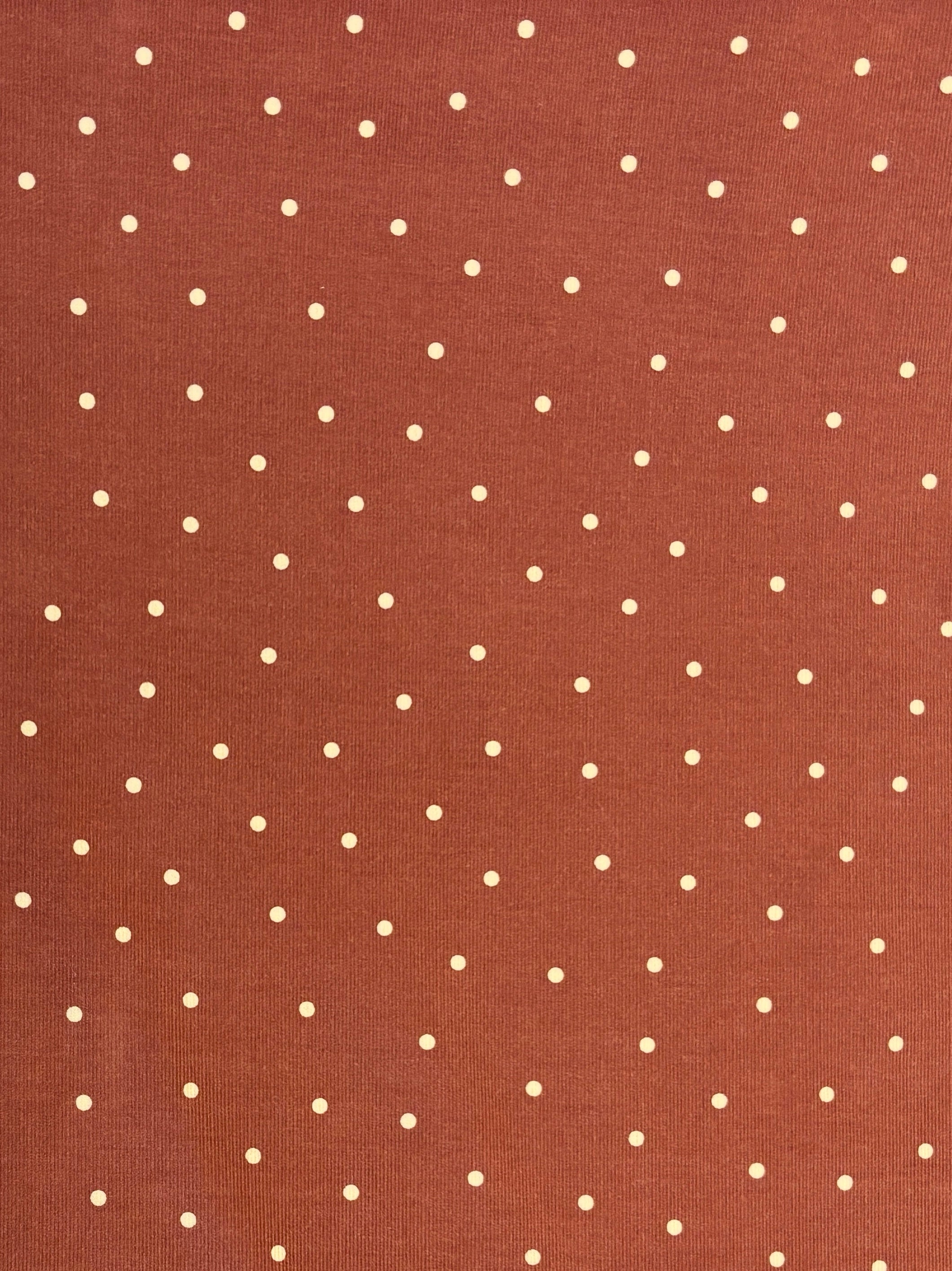 Kokka - Babywale Polka Dot Corduroy (Deep Red)