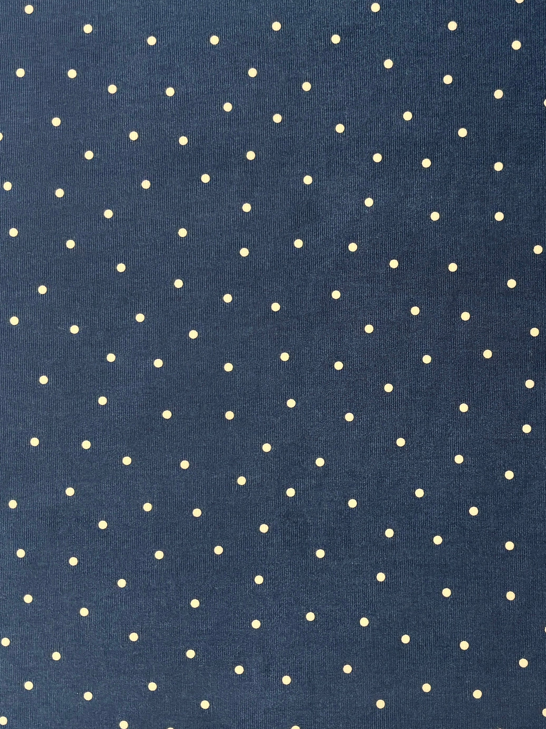 Kokka - Babywale Polka Dot Corduroy (Navy)