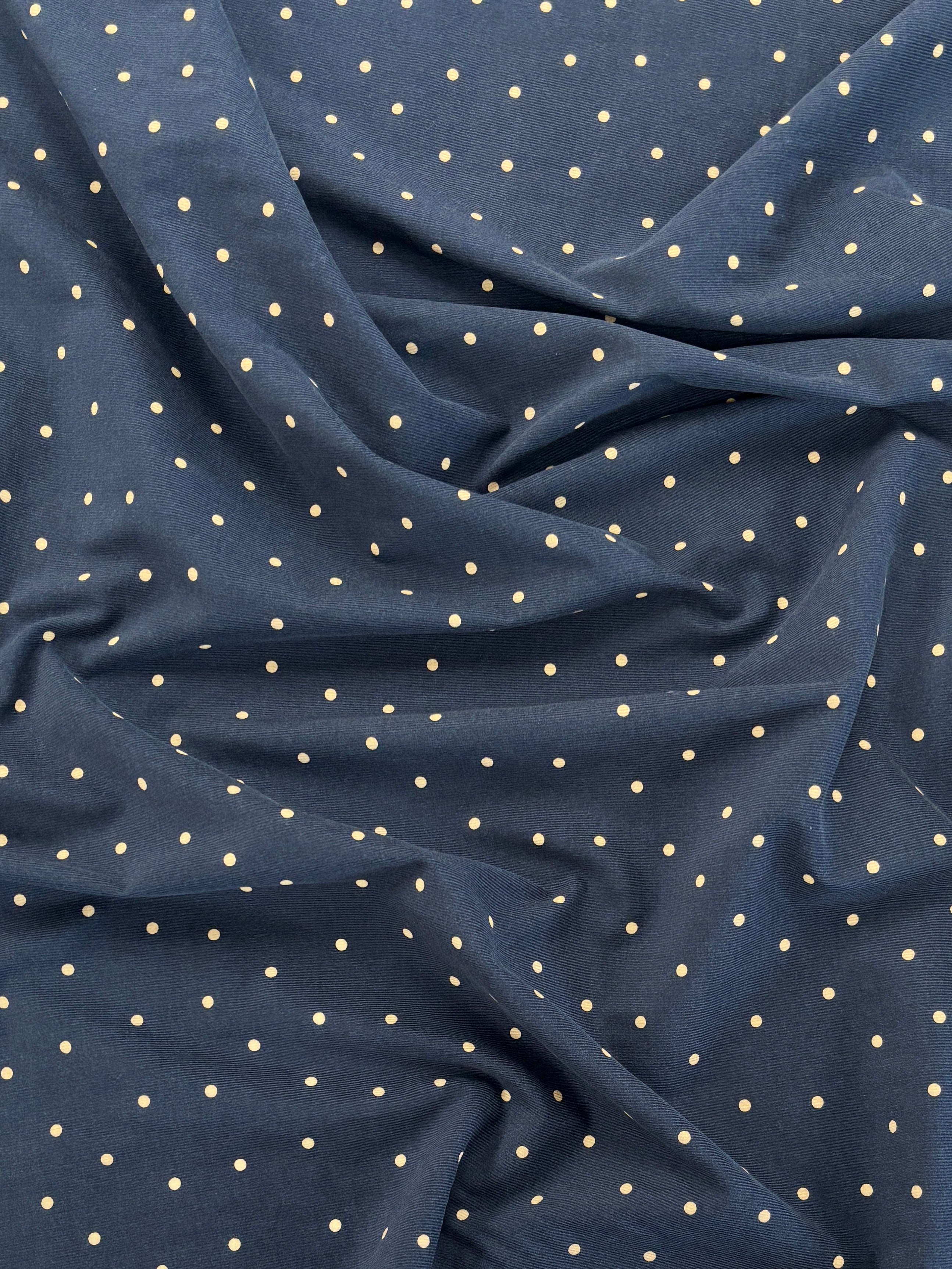 Kokka - Babywale Polka Dot Corduroy (Navy)