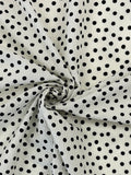 Polka Dot Ripple Cotton - Off-White