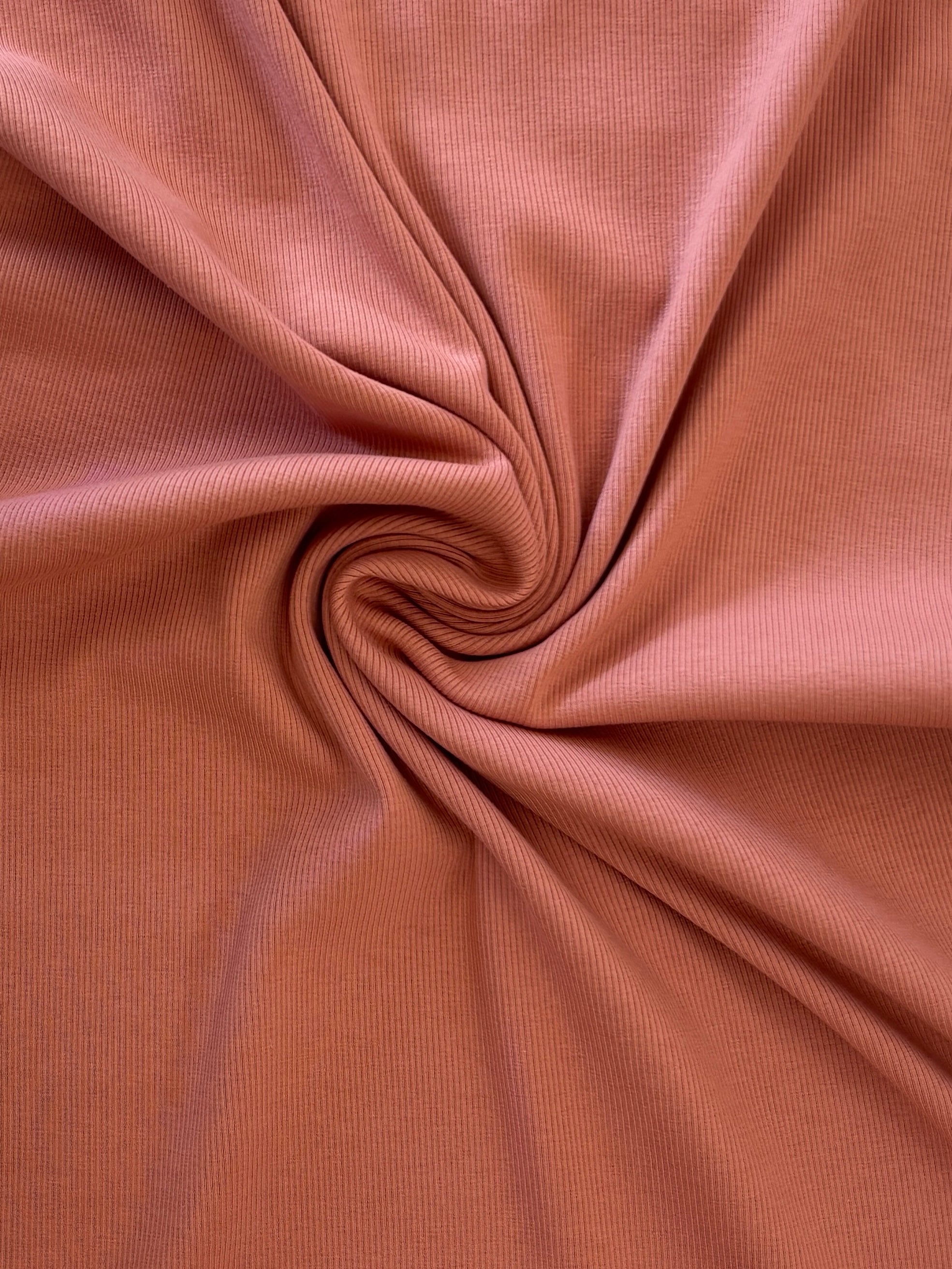 Organic American Milled Cotton Rib - Berry
