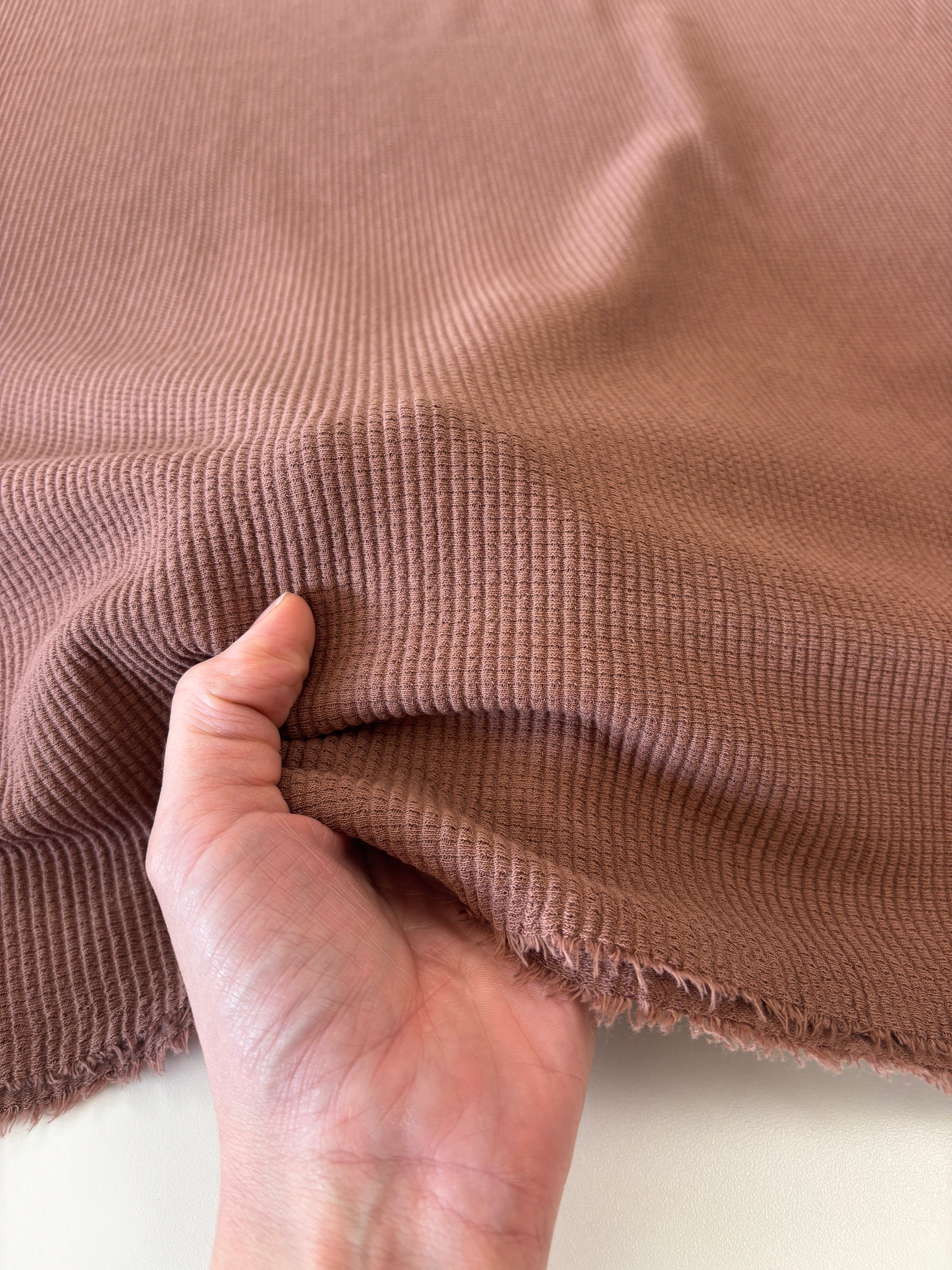 Organic American Milled Cotton Waffle  - Cocoa