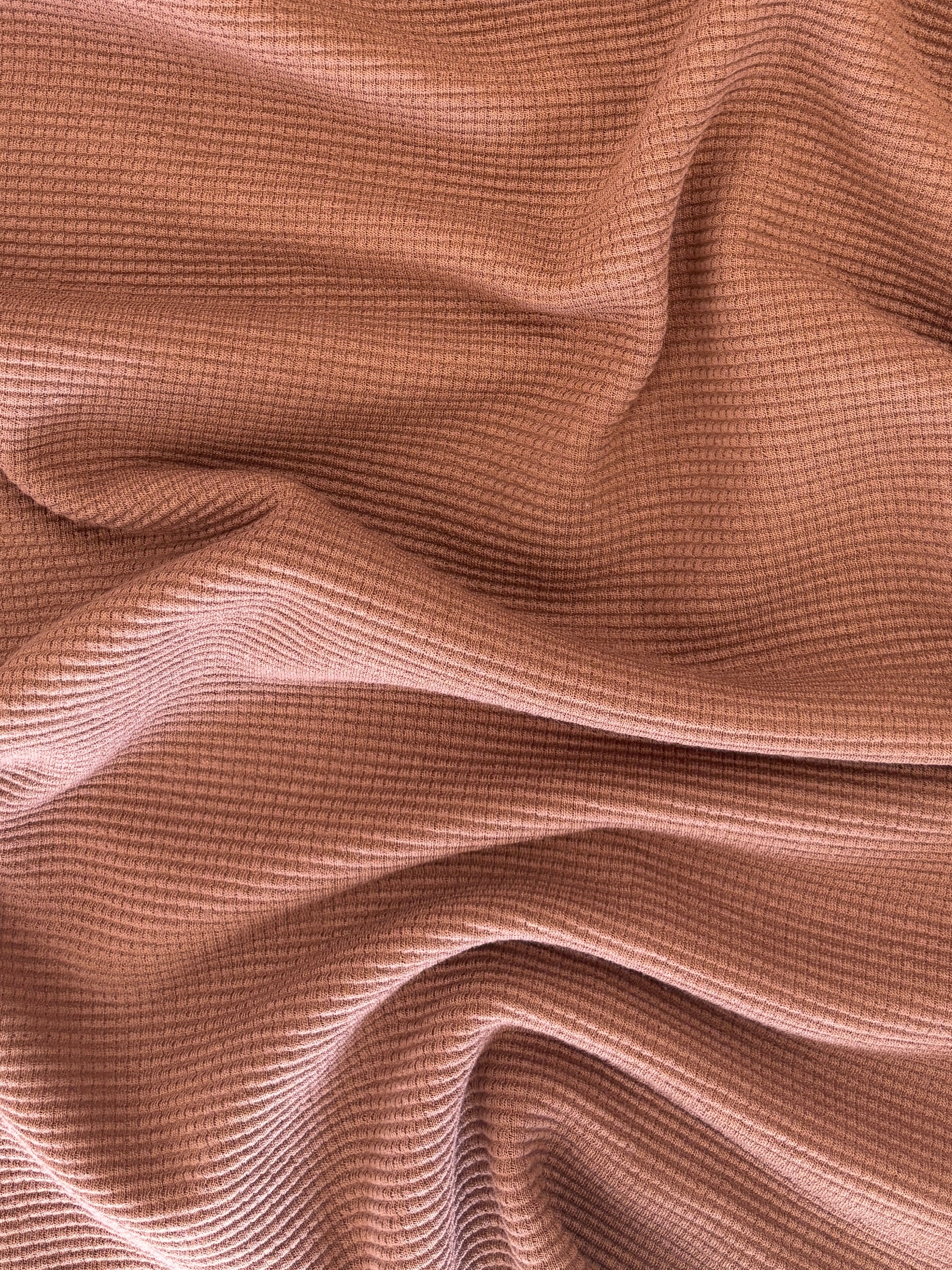 Organic American Milled Cotton Waffle  - Cocoa
