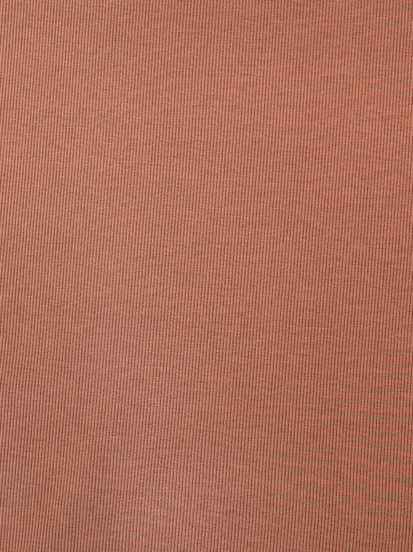 Organic American Milled Cotton Rib - Cocoa