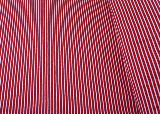 Harbor Stripe Cotton Jersey - Red